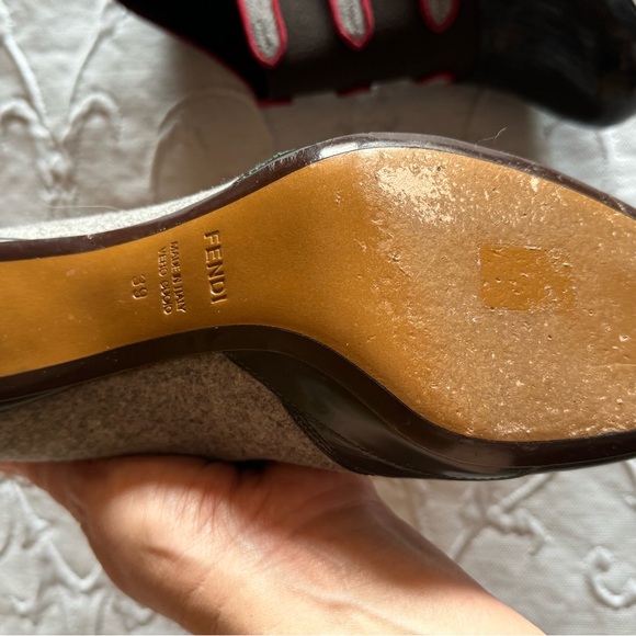 Fendi Colorblock Pattern Pump Booties - Picture 2 of 8